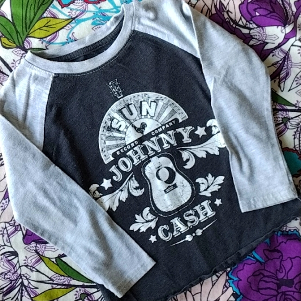 Johnny Cash Toddler Baseball Tee